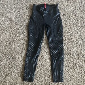 SPANX Black Faux Leather Leggings